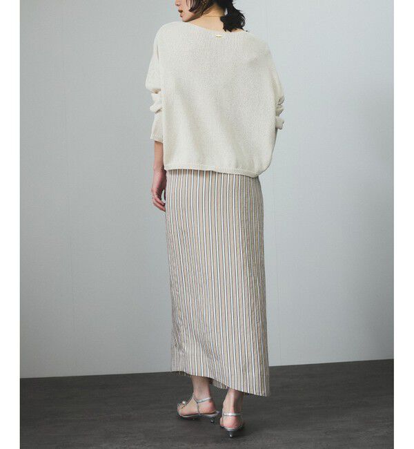 SALON adam et rope'「ストライプアシンメトリーロングスカート」|スカート|