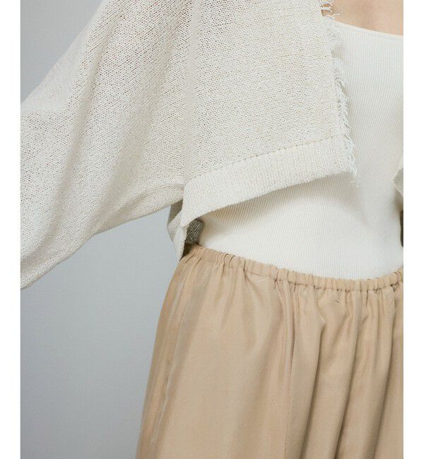 SALON adam et rope'「ペーパーヤーンクロップドカーディガン/ボレロ［吸水速乾・洗える］」|カーディガン|