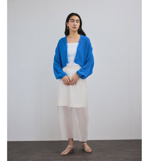 SALON adam et rope'「ペーパーヤーンクロップドカーディガン/ボレロ［吸水速乾・洗える］」|カーディガン|