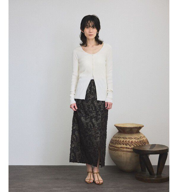 SALON adam et rope'「エルブジャガードスリットナロースカート」|スカート|