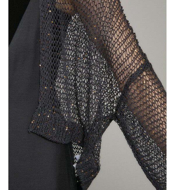 SALON adam et rope'「ギマコットンスパンコールカーディガン」|カーディガン|