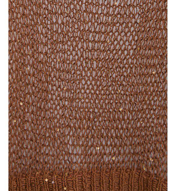 SALON adam et rope'「ギマコットンスパンコールカーディガン」|カーディガン|