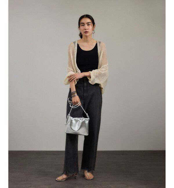 SALON adam et rope'「ギマコットンスパンコールカーディガン」|カーディガン|