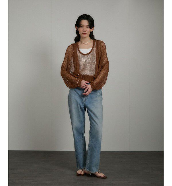 SALON adam et rope'「ギマコットンスパンコールカーディガン」|カーディガン|