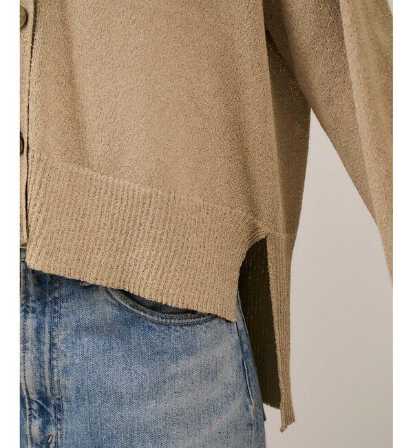 SALON adam et rope'「ペーパーヤーンVネックカーディガン［手洗い可/和紙素材］」|カーディガン|