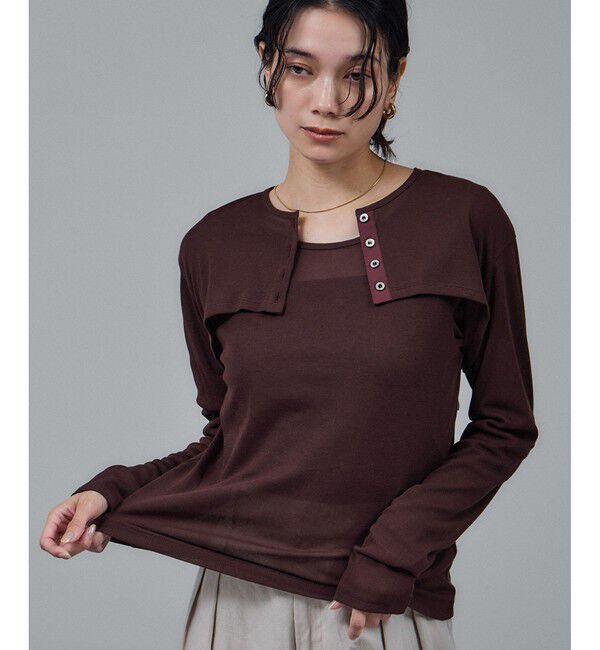 SALON adam et rope'「nu=layer UVクルーネックシアーロンT / セットアップ対応」|Tシャツ・カットソー|