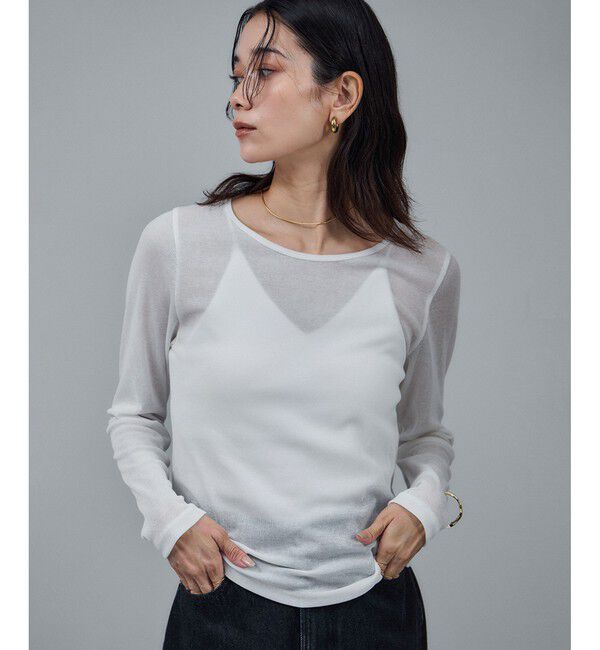 SALON adam et rope'「nu=layer UVクルーネックシアーロンT / セットアップ対応」|Tシャツ・カットソー|