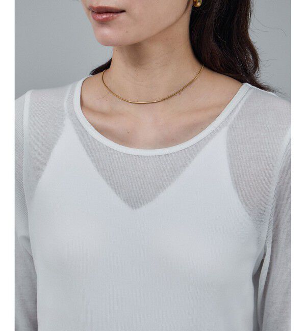 SALON adam et rope'「nu=layer UVクルーネックシアーロンT / セットアップ対応」|Tシャツ・カットソー|