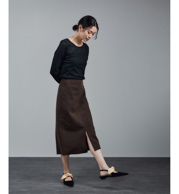 SALON adam et rope'「nu=layer UVクルーネックシアーロンT / セットアップ対応」|Tシャツ・カットソー|