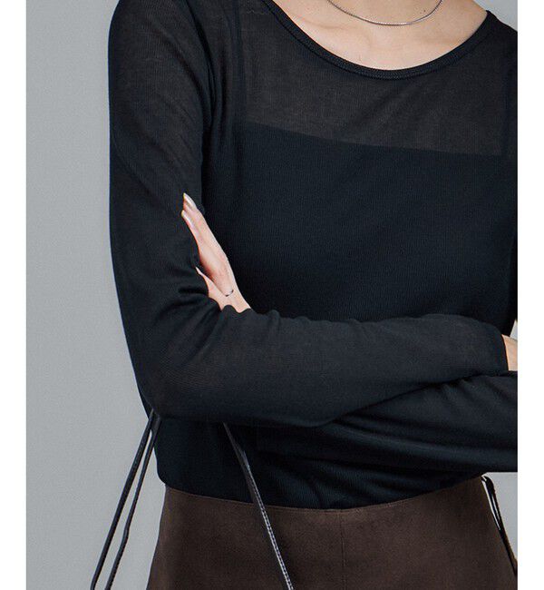 SALON adam et rope'「nu=layer UVクルーネックシアーロンT / セットアップ対応」|Tシャツ・カットソー|