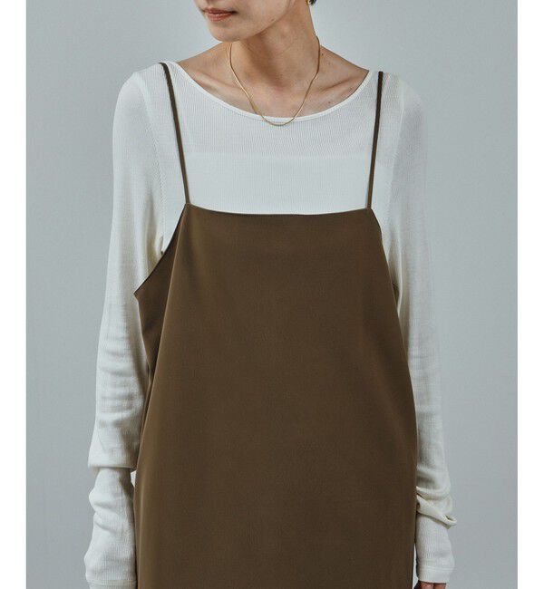 SALON adam et rope'「パールレザーライクキャミワンピース」|ワンピース|