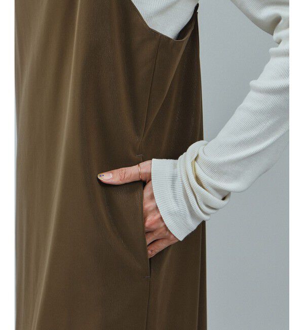 SALON adam et rope'「パールレザーライクキャミワンピース」|ワンピース|