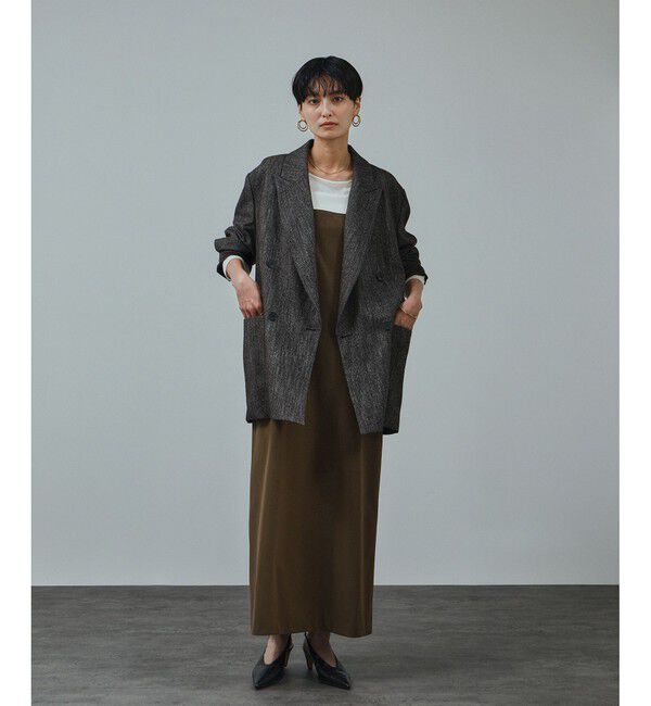 SALON adam et rope'「パールレザーライクキャミワンピース」|ワンピース|