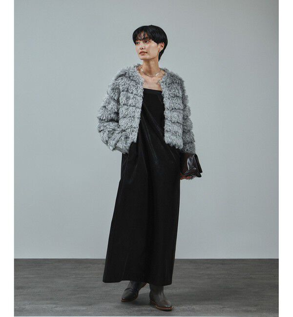 SALON adam et rope'「パールレザーライクキャミワンピース」|ワンピース|