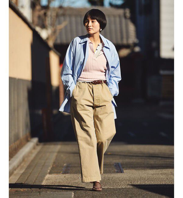 SALON adam et rope'「【Americana（アメリカーナ） for SALON】ダブルジップストライプシャツジャケット」|その他|