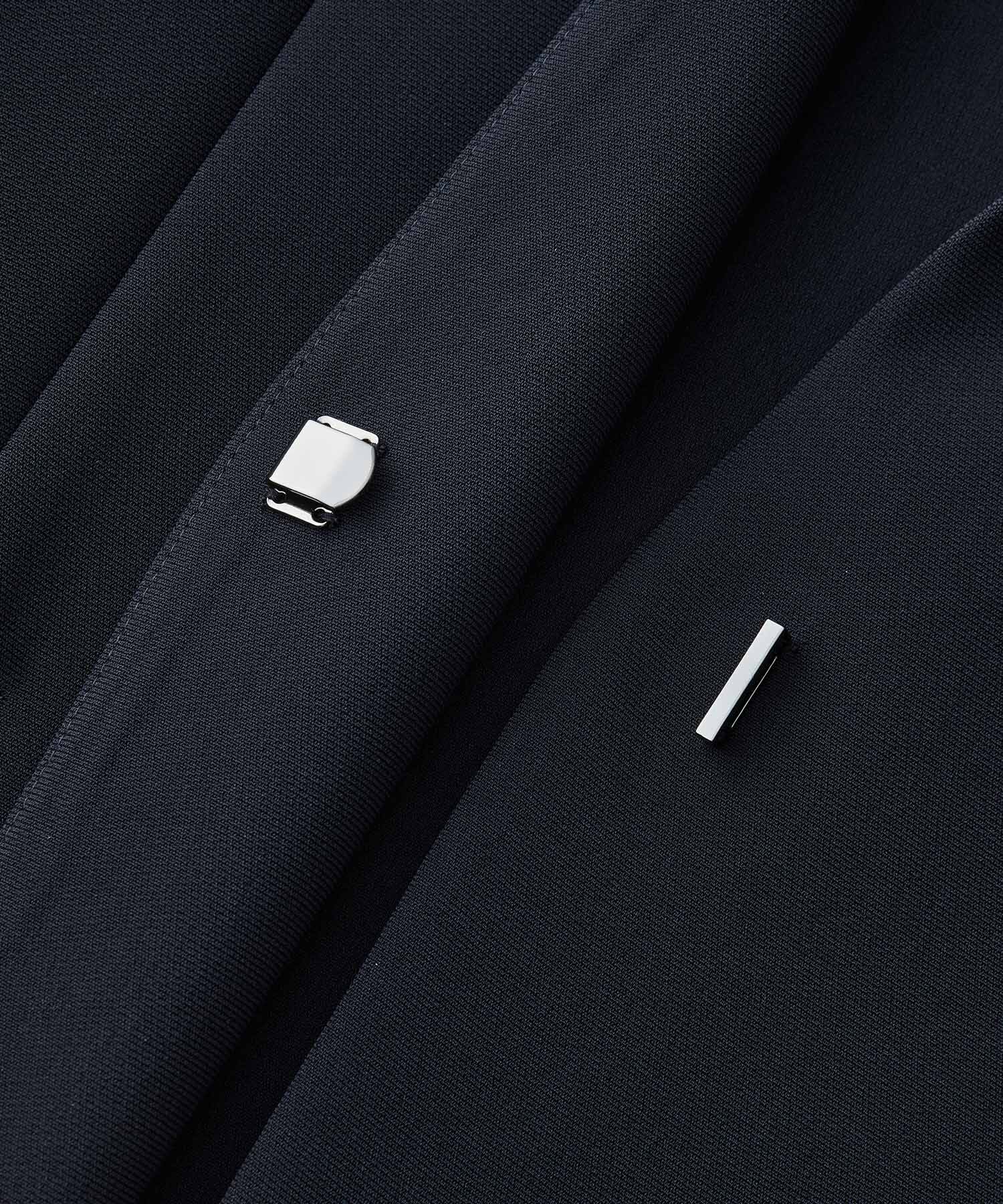 ROPE「トリアセテートダブルクロスVネックジャケット【セレモニー/通勤対応】【洗える】」|ノーカラージャケット|