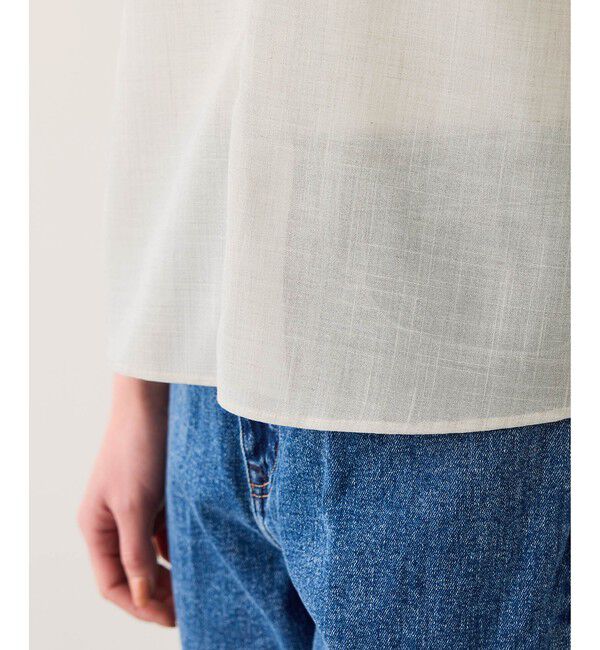 ROPE「リネンライクフリルカラーブラウス/セットアップ対応・イージーケア」|シャツ・ブラウス|