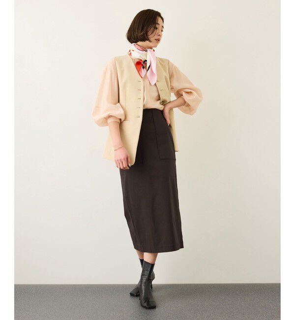 ROPE「[美人スカート]ハイストレッチポケット付きタイトスカート/26SS」|スカート|