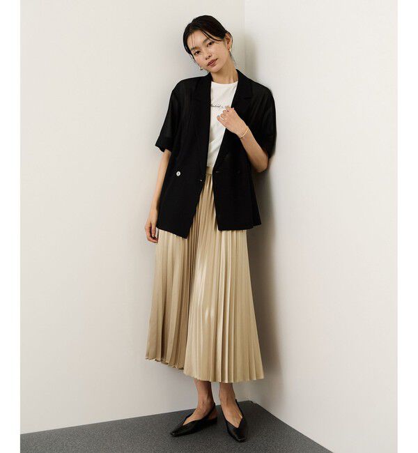 ROPE「シャイニープリーツスカート/イージーケア」|スカート|
