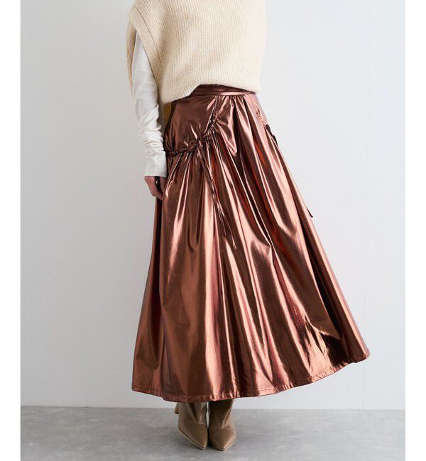 VIS「メタリックギャザースカート」|スカート|チャイロサブ