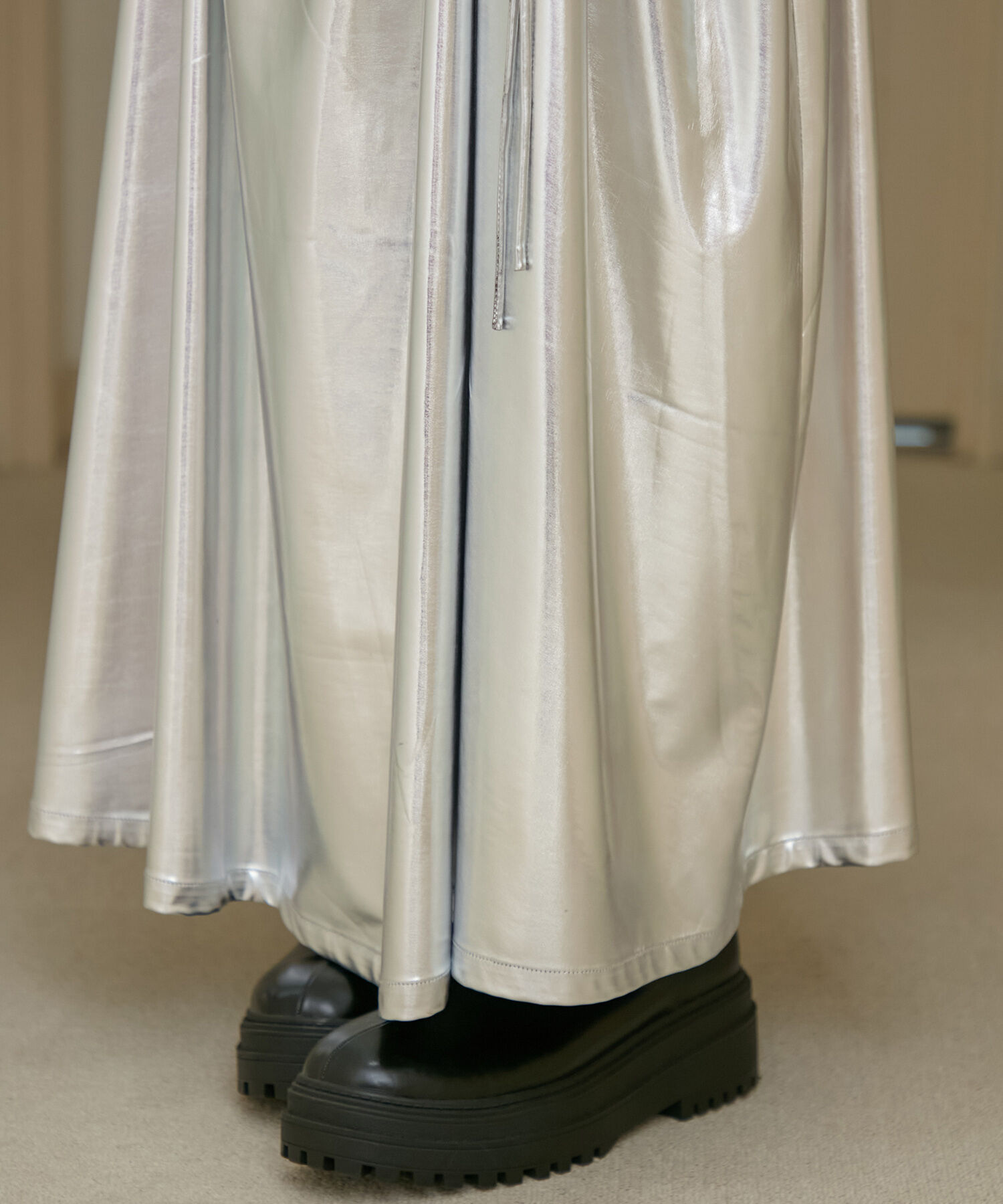 VIS「メタリックギャザースカート」|スカート|