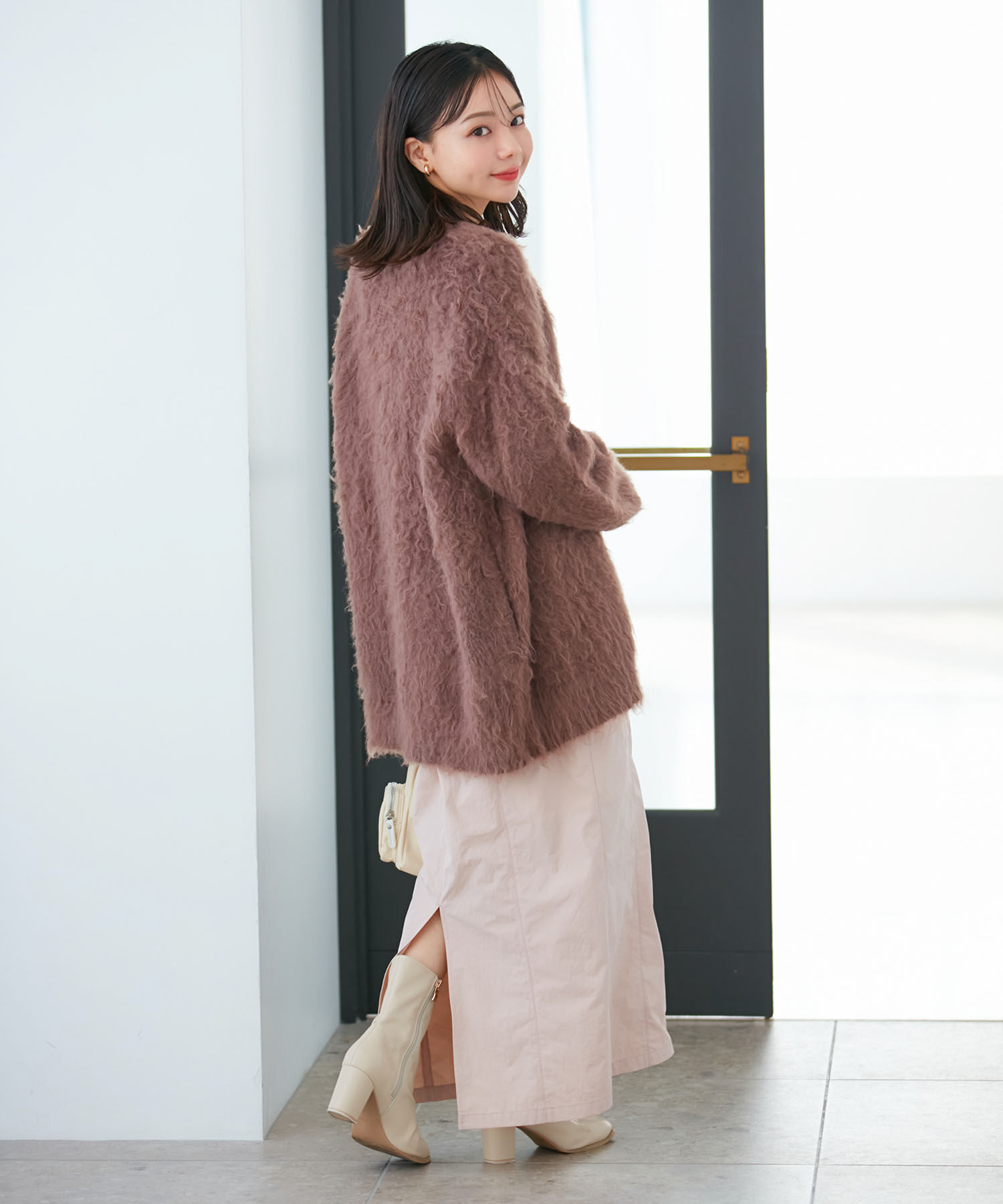 VIS「【洗える】裏起毛カーゴタイトスカート」|スカート|