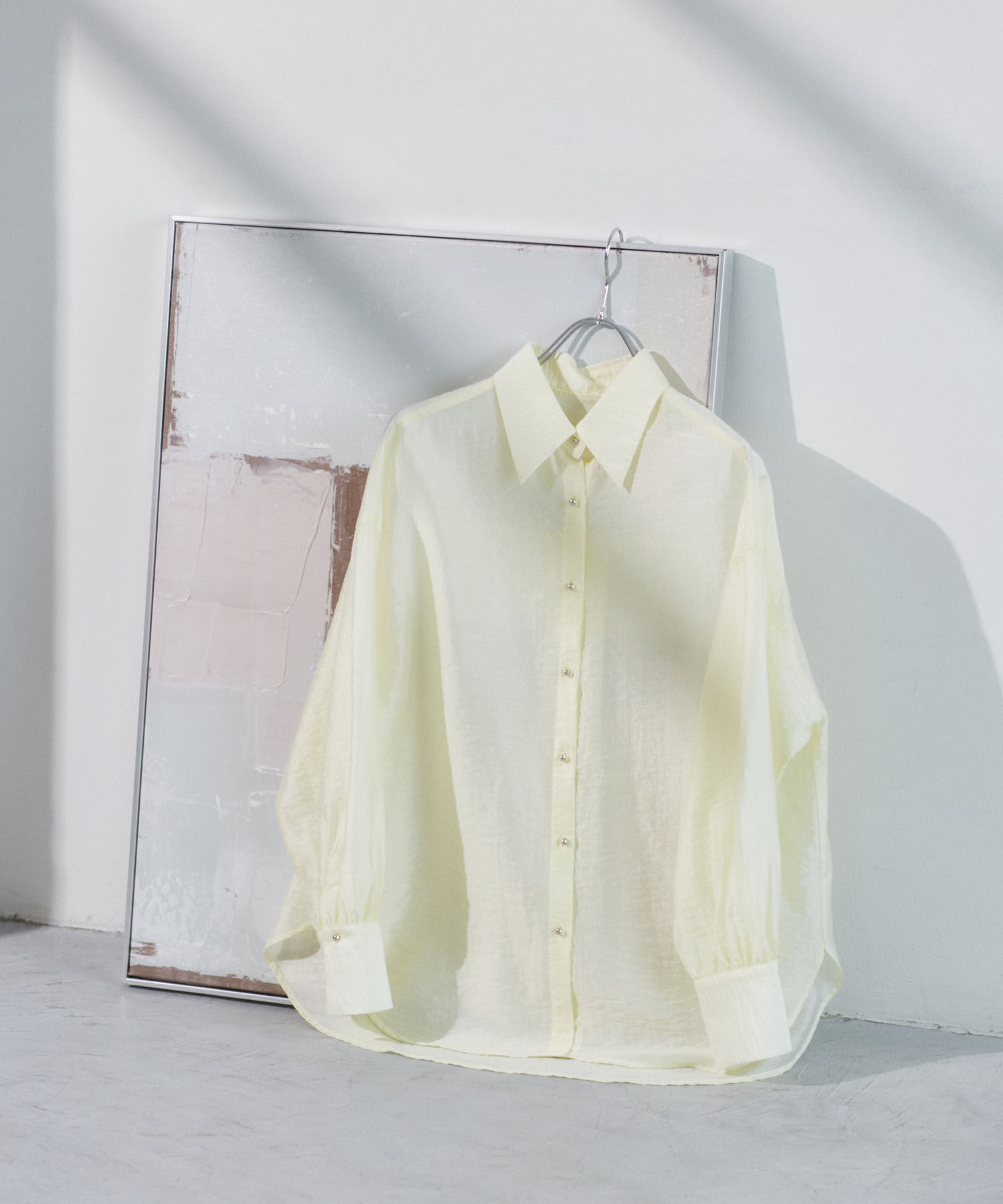 VIS「メタル釦シンプルシアーシャツ」|シャツ・ブラウス|