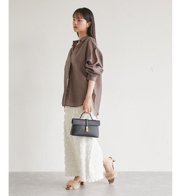 VIS「メタル釦シンプルシアーシャツ」|シャツ・ブラウス|