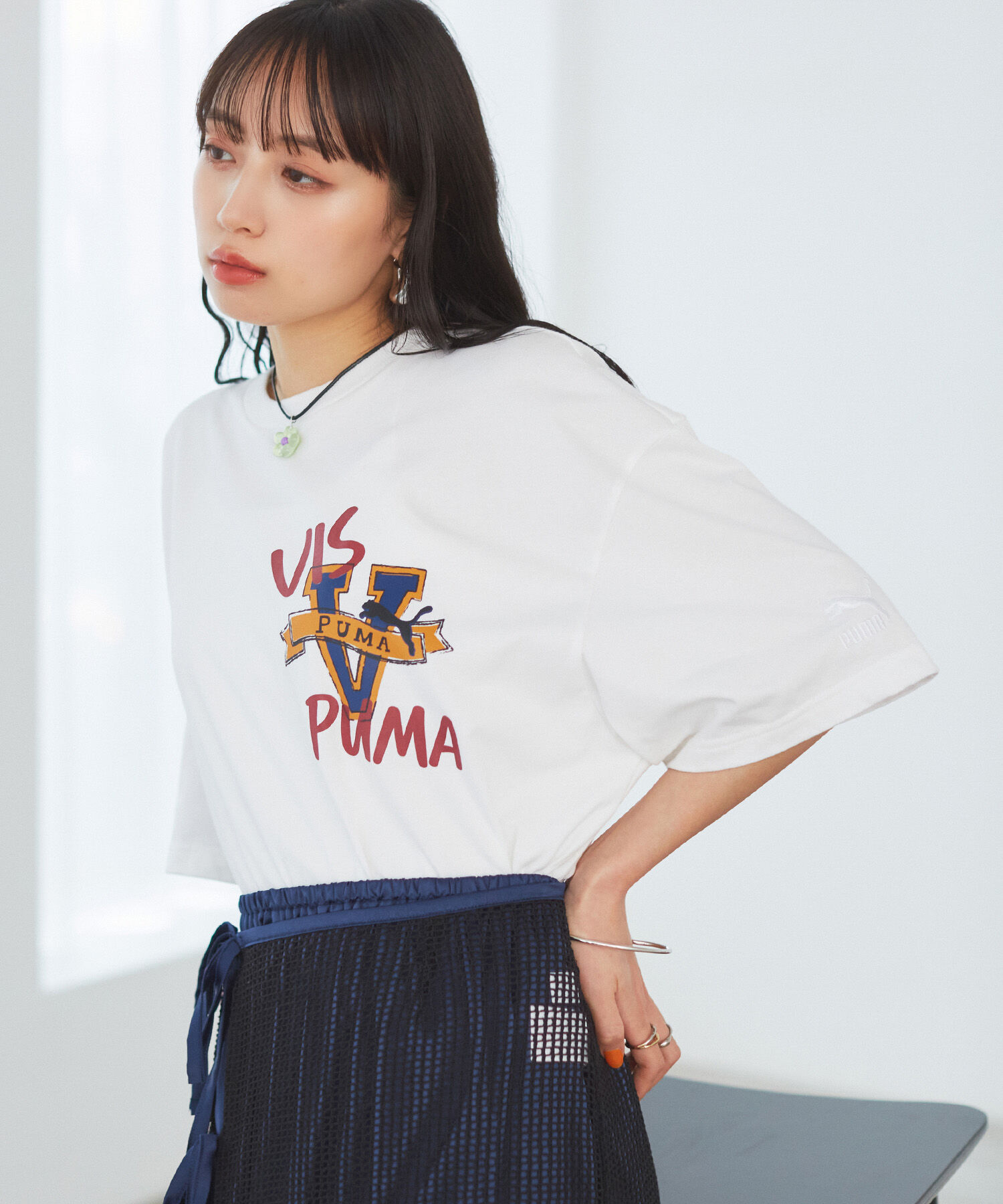 VIS「【PUMA】VIS別注 オリジナルロゴオーバーサイズTシャツ」|Tシャツ・カットソー|