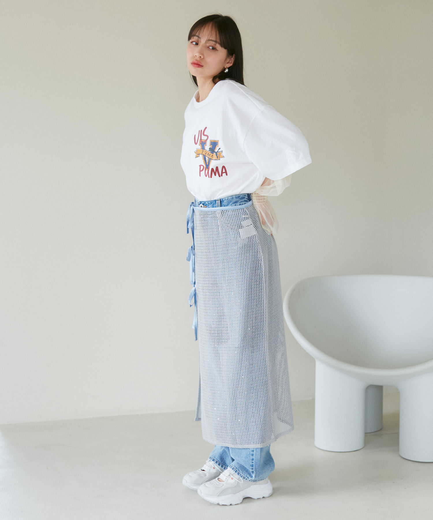 VIS「【PUMA】VIS別注 オリジナルロゴオーバーサイズTシャツ」|Tシャツ・カットソー|