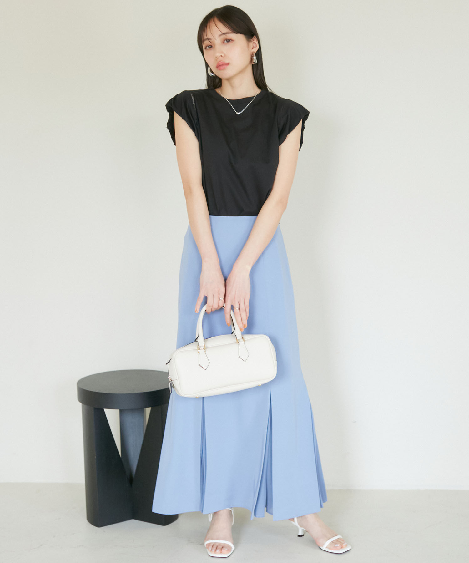 VIS「【洗える】シルケットポイントレースカットソー」|Tシャツ・カットソー|