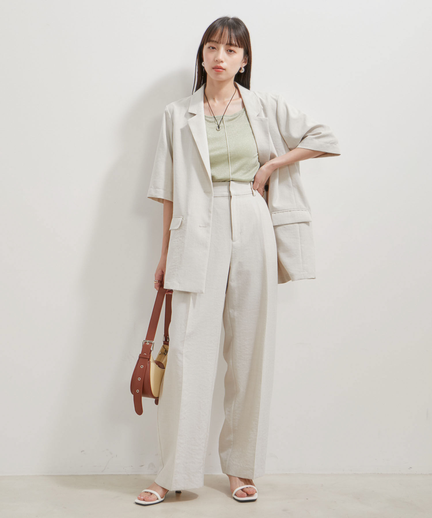 VIS「【洗える】ラメメローTシャツ」|Tシャツ・カットソー|