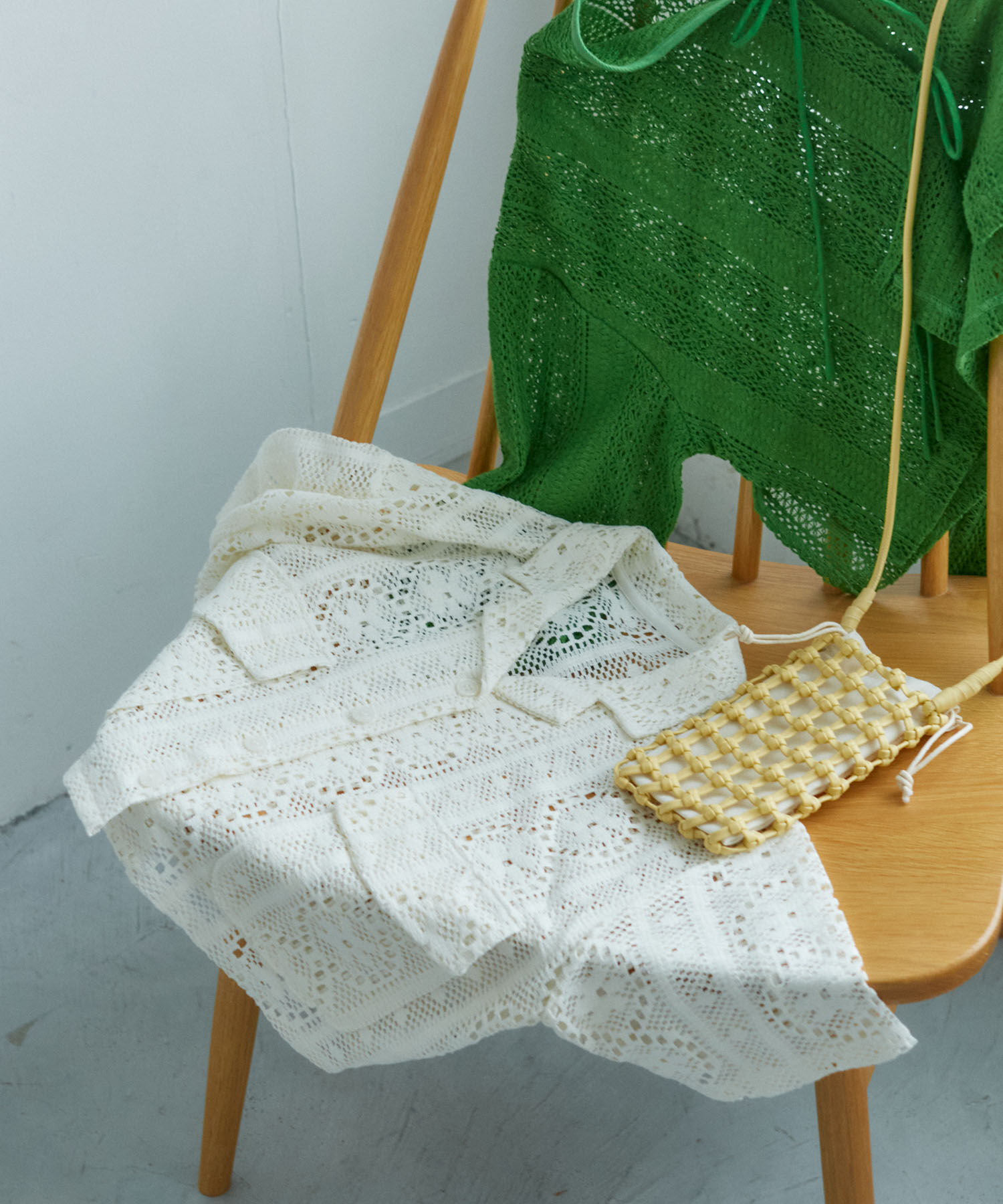 VIS「巾着付きメッシュミニショルダーバッグ」|ショルダー・メッセンジャー|