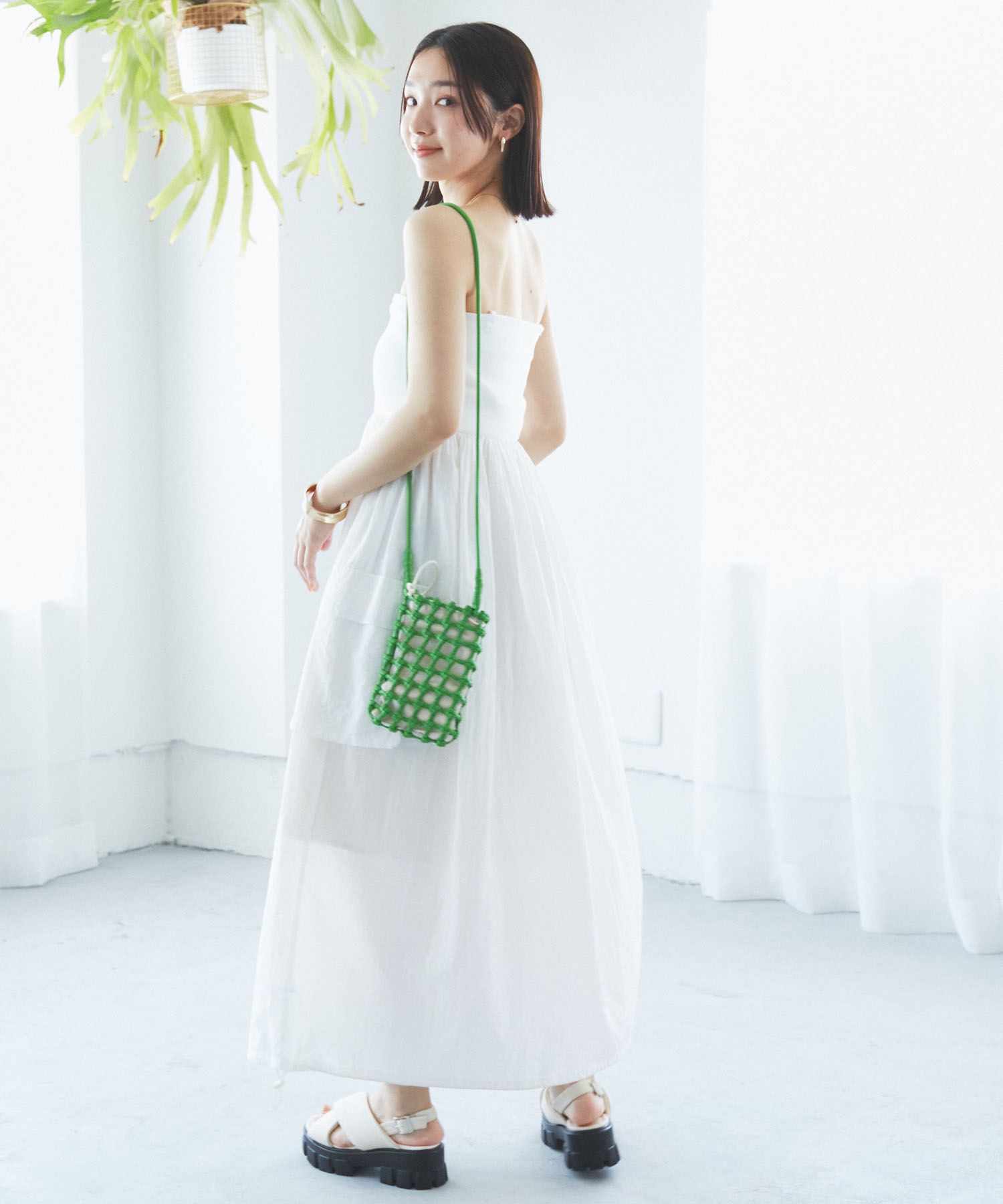 VIS「巾着付きメッシュミニショルダーバッグ」|ショルダー・メッセンジャー|