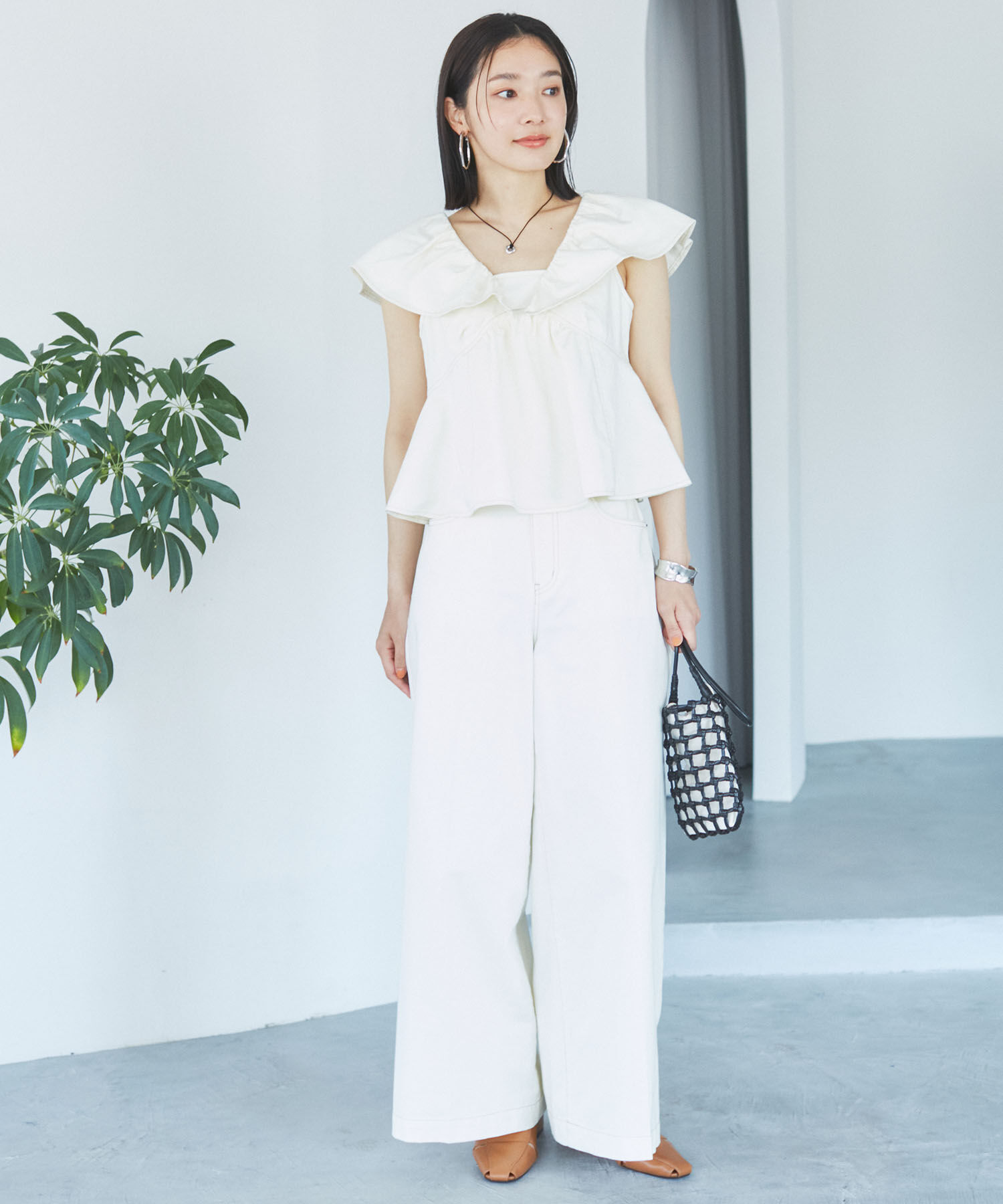 VIS「巾着付きメッシュミニショルダーバッグ」|ショルダー・メッセンジャー|