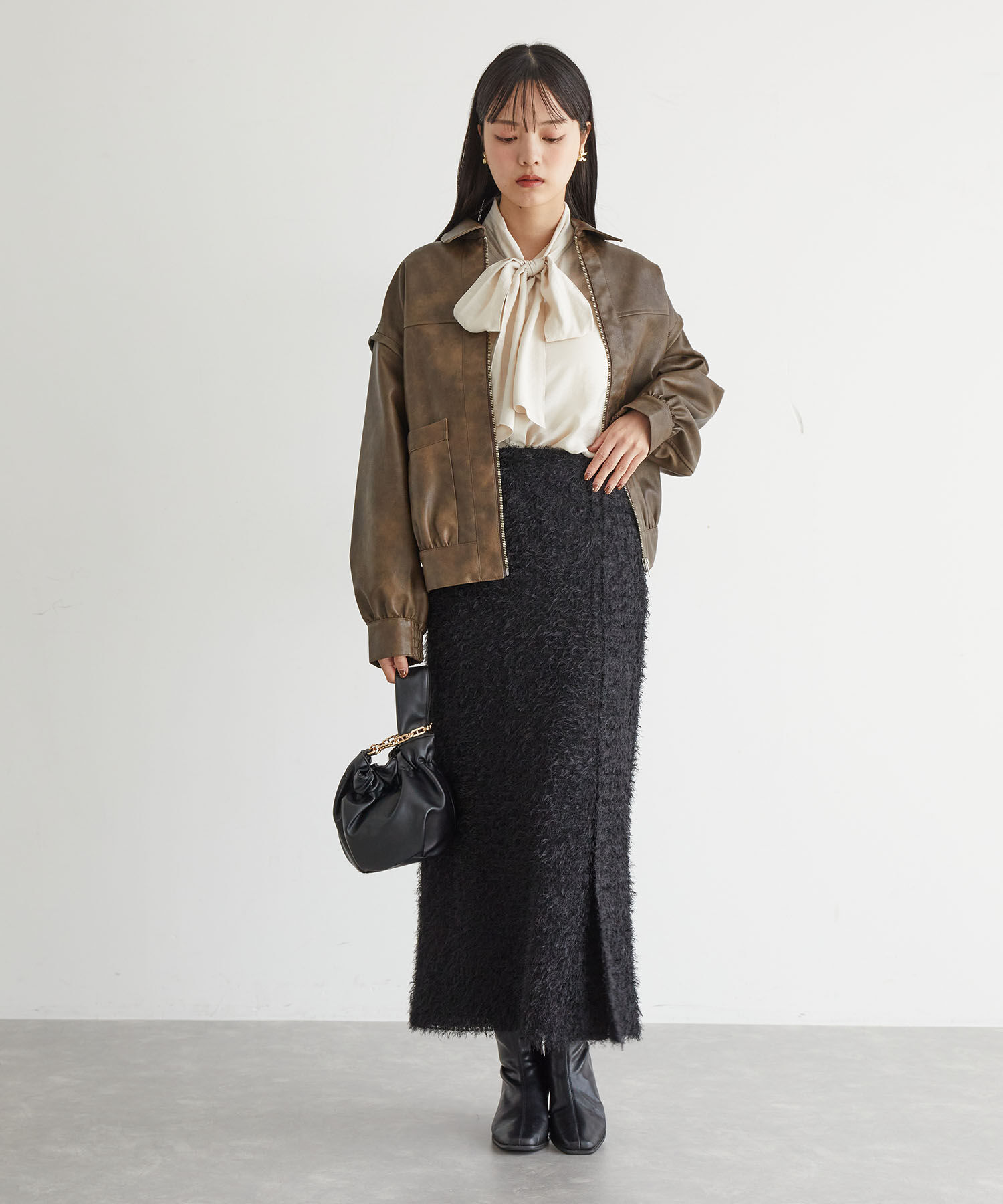 VIS「【洗える】フェザーチュールスカート」|スカート|