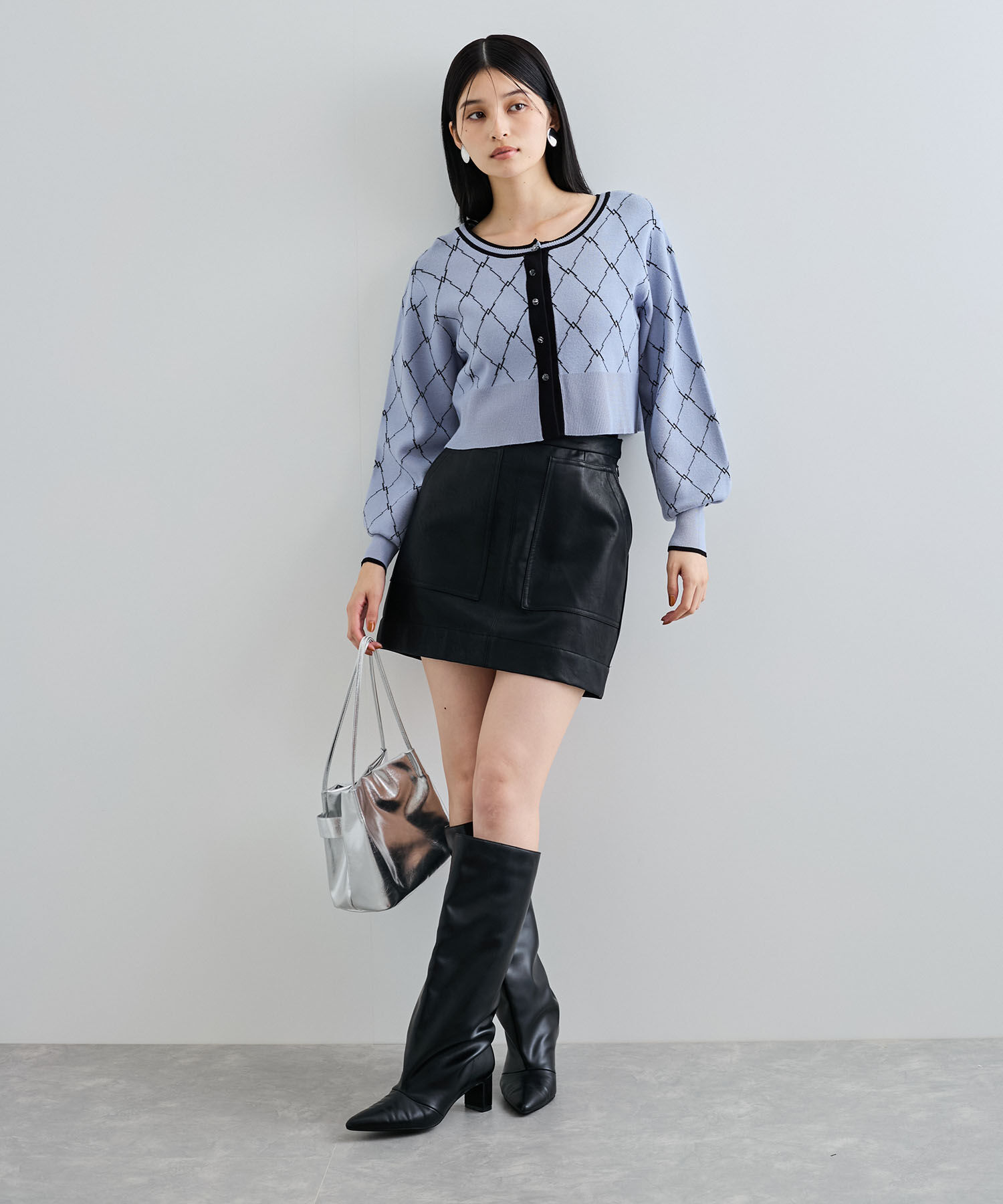 VIS「ヴィンテージライク合皮ミニスカート」|スカート|