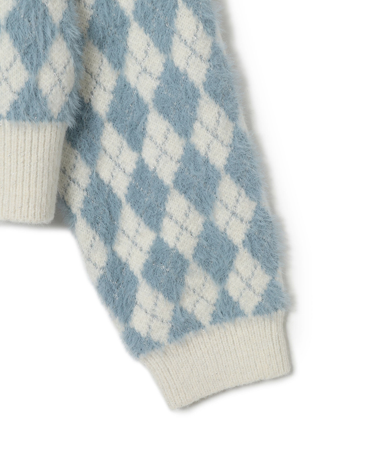 VIS「ミニアーガイル柄ビックパールボタンカーディガン」|カーディガン|