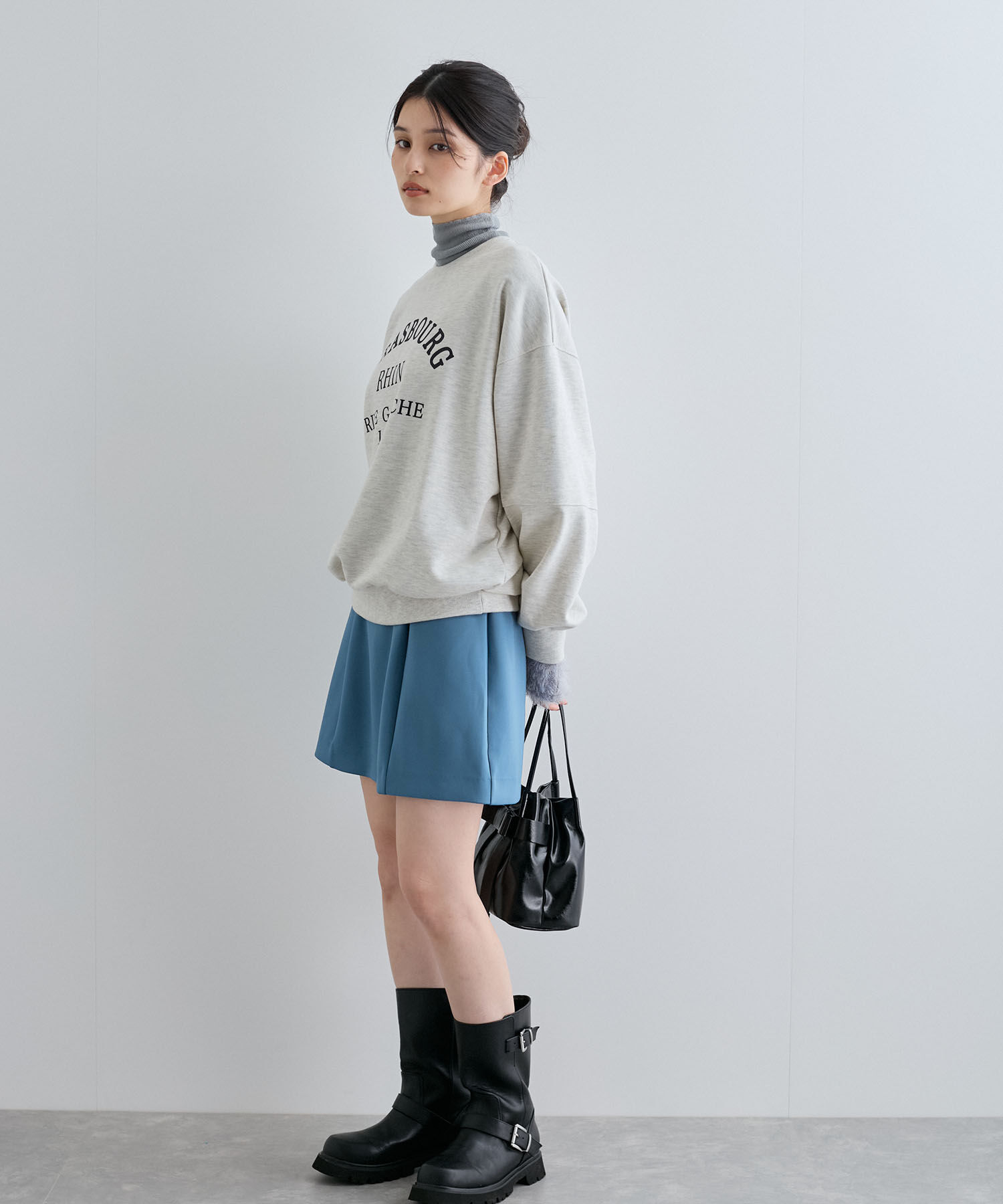 VIS「ボンディングフレアミニスカート」|スカート|