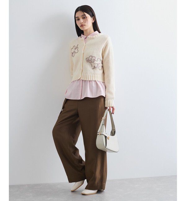 VIS「【WEB限定】刺繍フラワーカーディガン」|カーディガン|