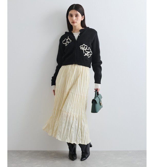 VIS「【WEB限定】刺繍フラワーカーディガン」|カーディガン|