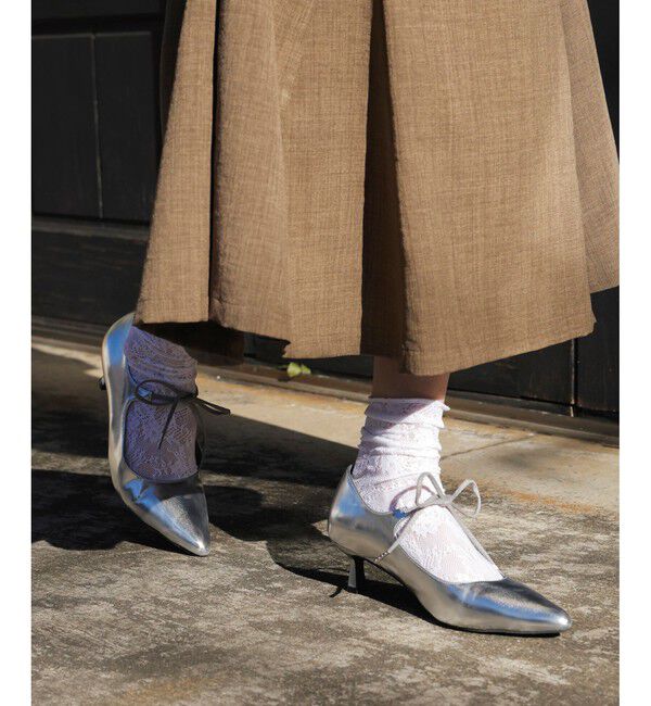 VIS「リボンヒールパンプス」|パンプス|