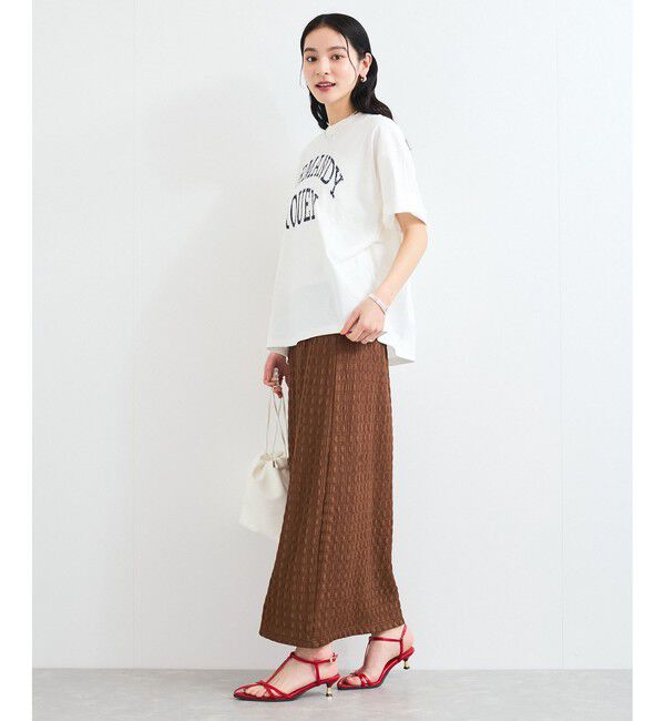 VIS「【新色追加】【接触冷感】膨れジャガードナロースカート」|スカート|