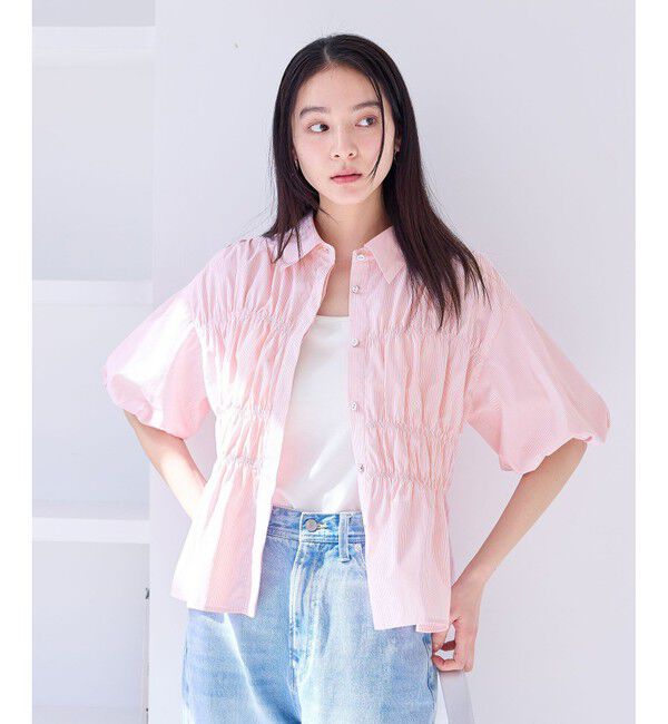 VIS「シャーリングバルーンシャツ」|シャツ・ブラウス|