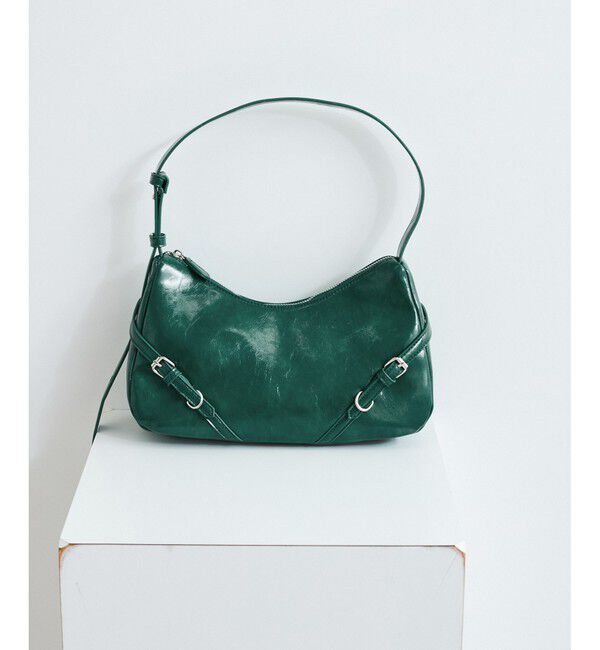 VIS「フロントベルトショルダーバッグ」|ハンドバッグ|ダークグリン(31)