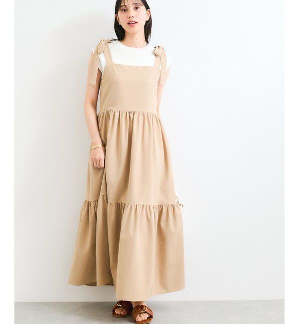 VIS「【WEB限定】ロングストラップサマードレス」|ワンピース|