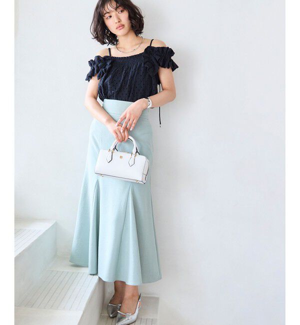 VIS「【2WAY】エンブロイダリーレースショルダーブラウス」|シャツ・ブラウス|