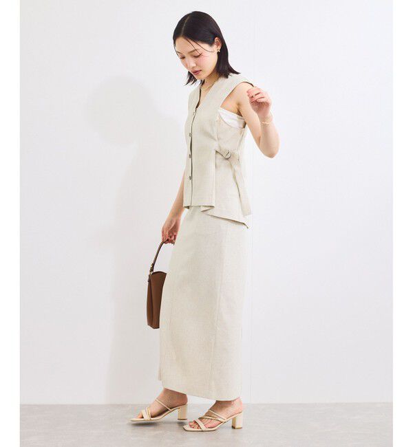 VIS「【セットアップ対応】Iラインスリットスカート」|スカート|