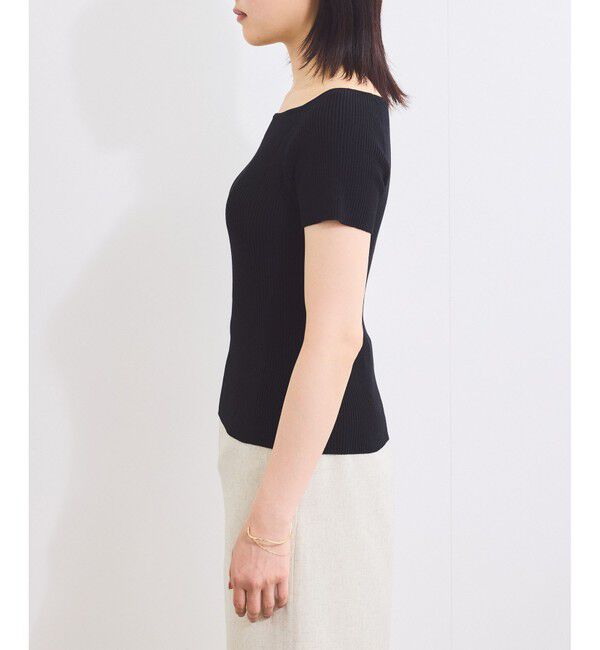 VIS「ワイドスクエアネックニット」|ニット・セーター|