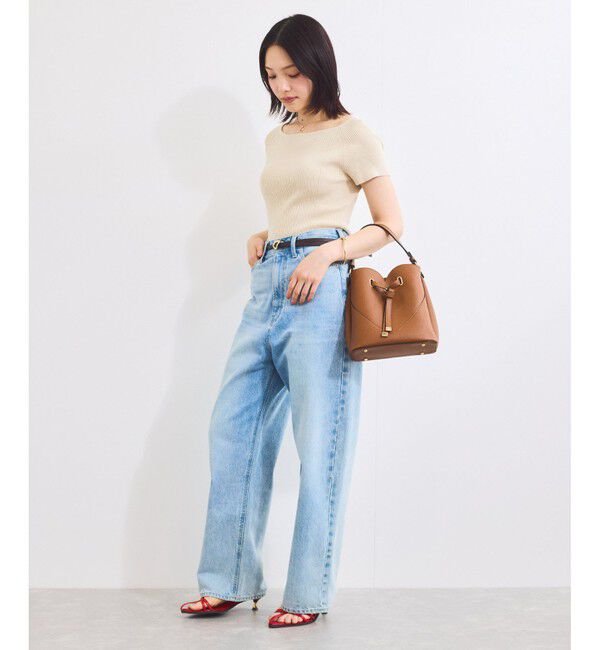 VIS「ワイドスクエアネックニット」|ニット・セーター|